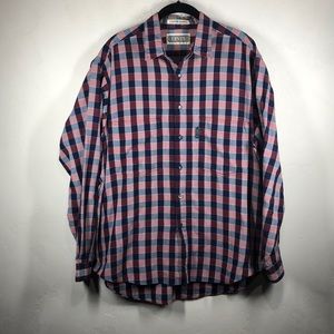 Levi’s Silver Label red & blue plaid shirt large